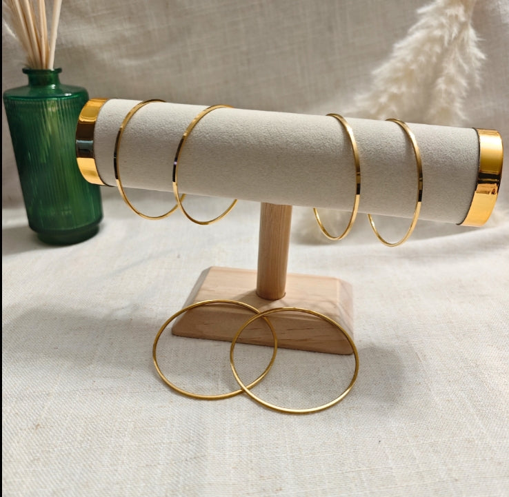 Aura Joncs dorés en acier inoxydable