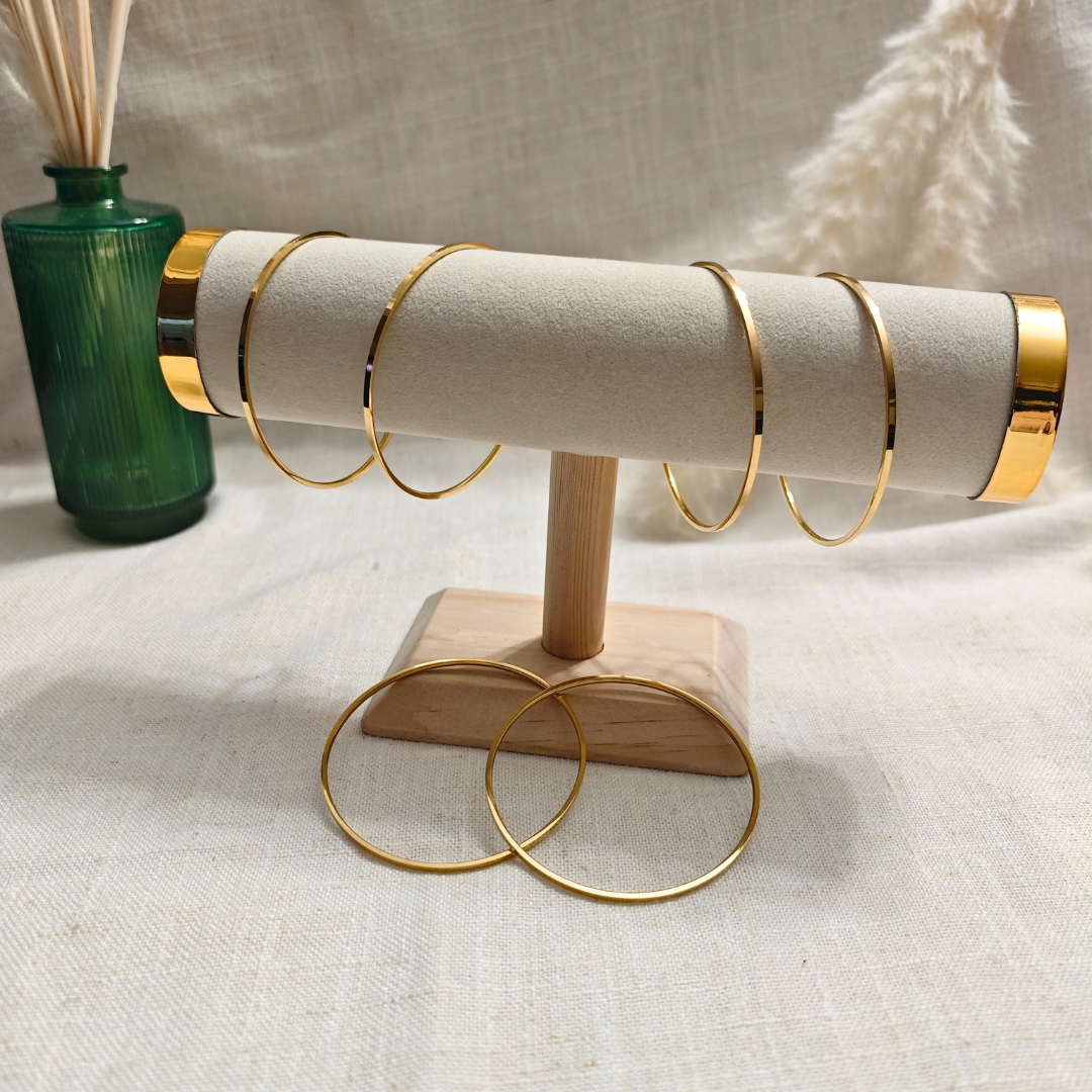 Aura - Joncs dorés en acier inoxydable