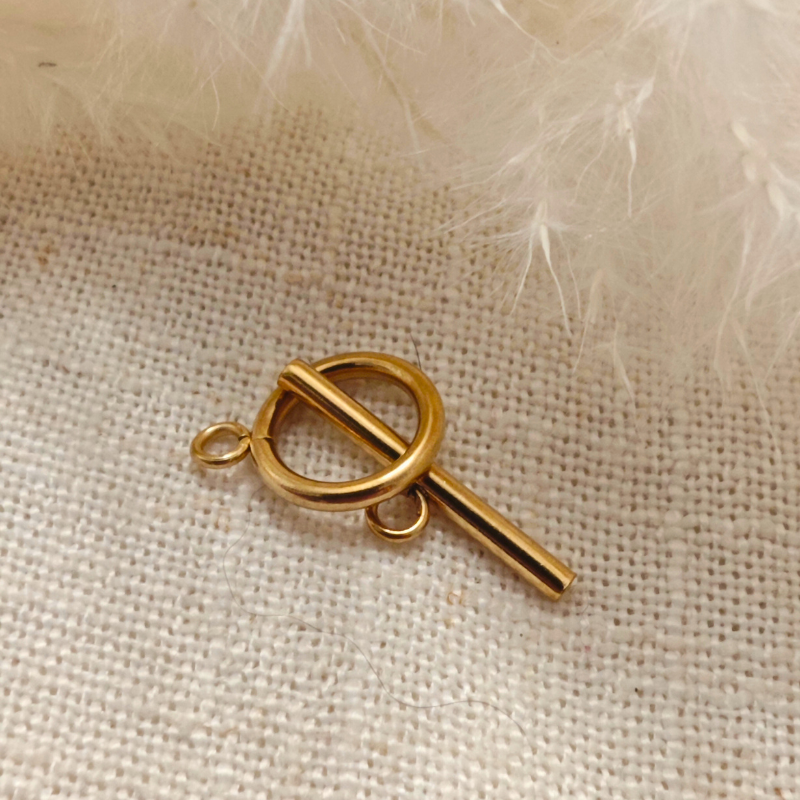 Fermoir T classique doré