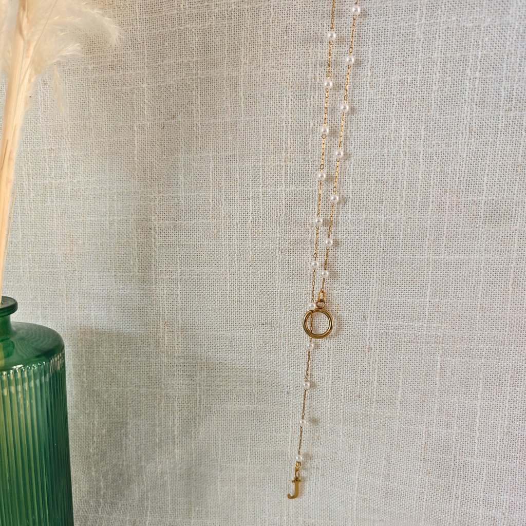 Collier personnalisable initiale – Acier inoxydable doré