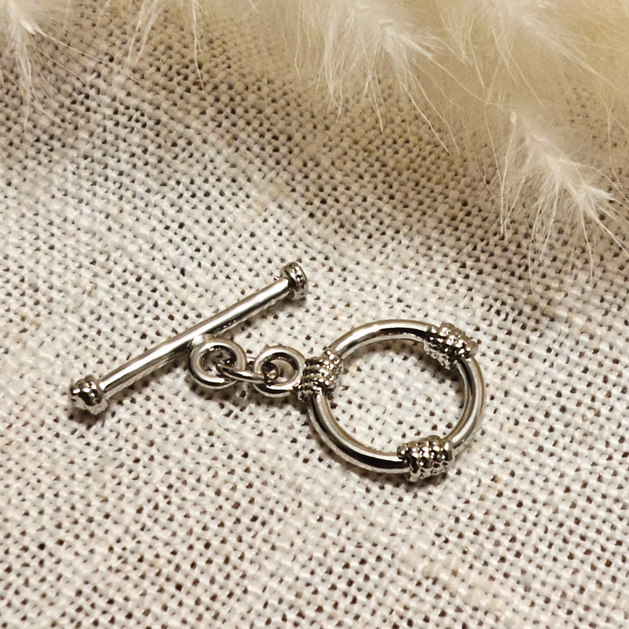 fermoir bambou argenté