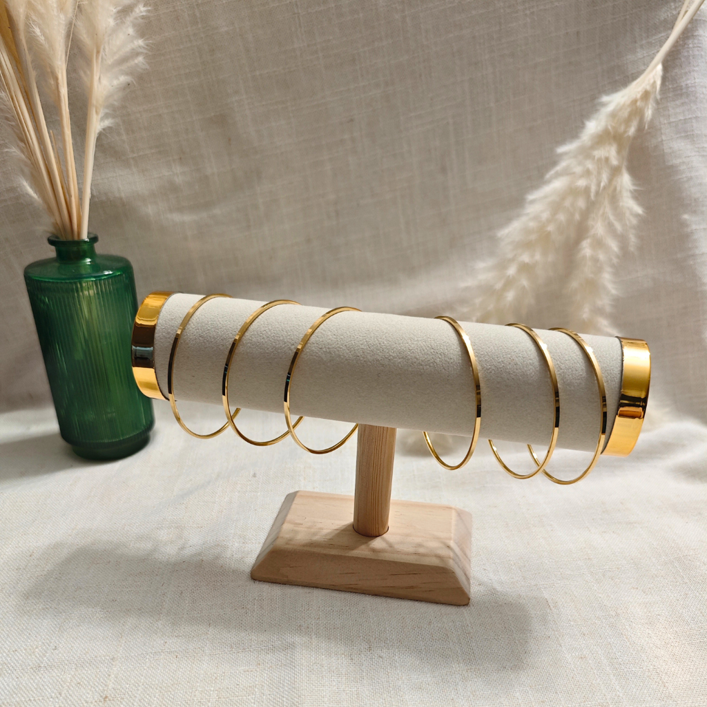 Aura - Joncs dorés en acier inoxydable